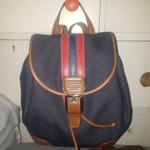 coach bag mini backpack denim